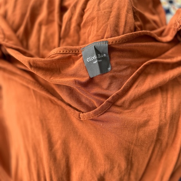 Olivia Ray, Rust Orange V-Neck Dress - Picture 2 of 2